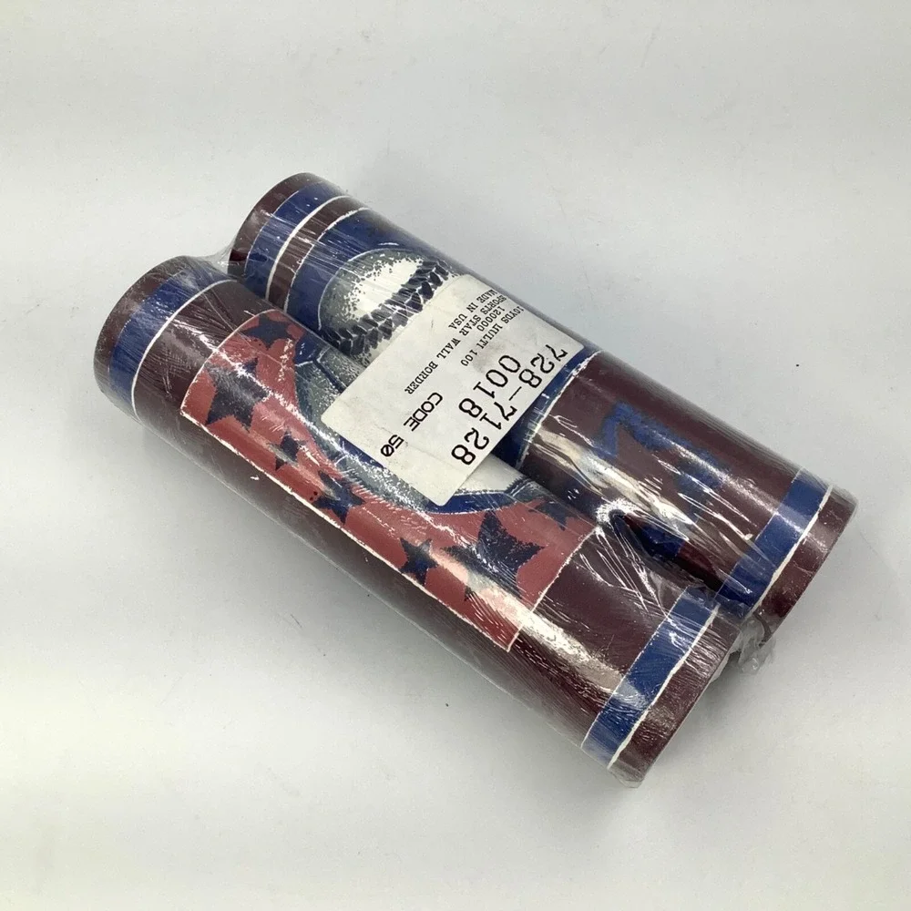 NEW 2 Rolls Coordinated Wallborder Sports Star USA Burgundy Baseball‎ Soccer